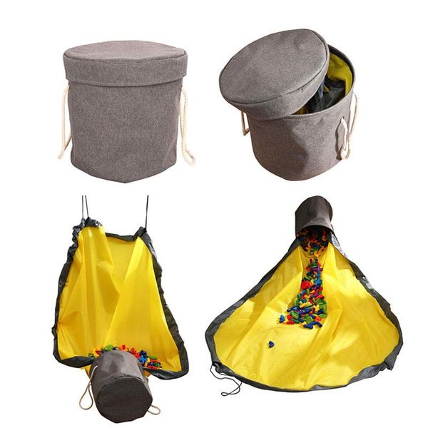 

toy clean-up storage bag multifunctional portable toys organizer basket integrated waterproof bucket bags