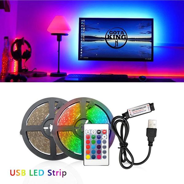 

strips 5v usb led strip light 1m 2m ice blue / warm white rgb 2835 tv background lighting christmas decoracion fairy lights