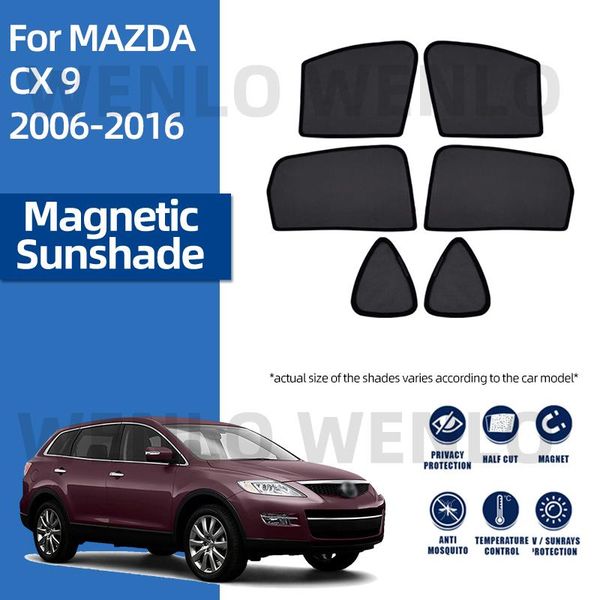 

car sunshade for cx-9 2006-2021 side window sun protector windshield curtains windscreen glass cover with clip visor mesh