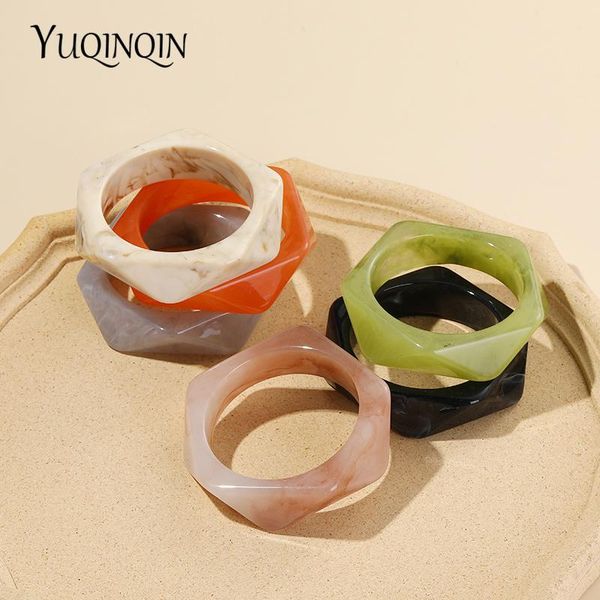 

bangle beautiful charms bracelets for women luxury large geometric cuff bangles girls colorful irregular jewelr, Black