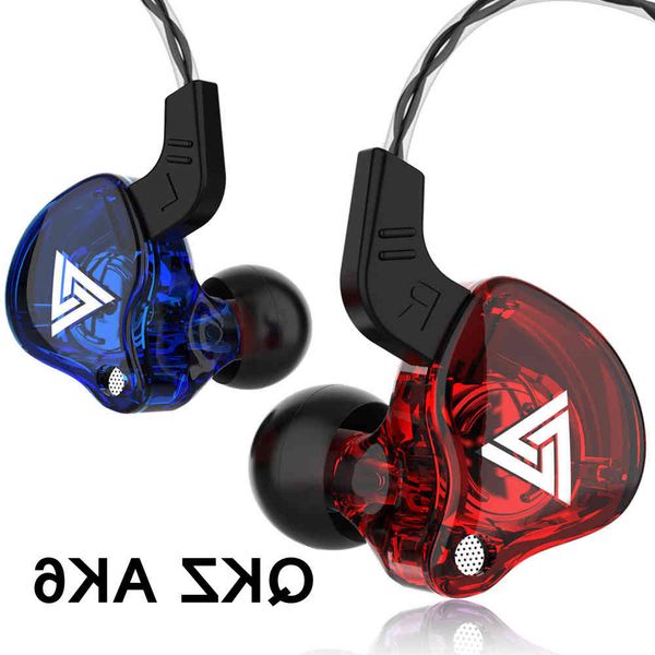 

original qkz ak6 copper driver hifi wired headphones sport running headphones bass stereo headset music headphones phone de ouvido wholesale