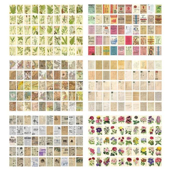

gift wrap 50 sheets/set retro styles handbook diy decorative paper for projects scrapbook