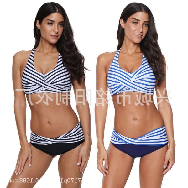 

bikini swimsuit women's bikini navy blue bar fashion split swimsuit, White;black