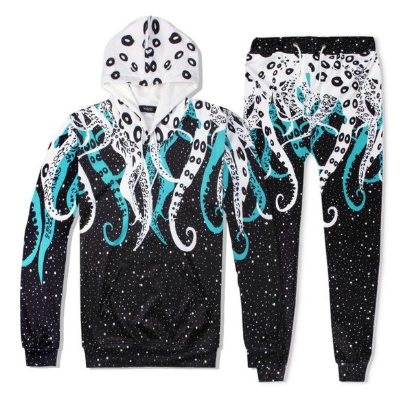 

men's tracksuits spring, autumn and winter 3d printed christmas funny hoodie ocs sports couple wear, Gray