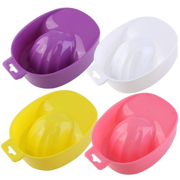 

nail art kits 2pcs manicure care soak bowl tray polish remover (random color)