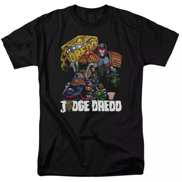 

Judge Dredd Bike And Badge T-Shirt Sizes S-3X NEW, White;black