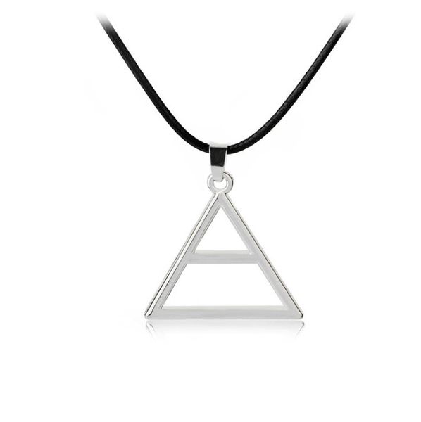 

30 seconds to mars men's logo triangle pendant necklace, Silver