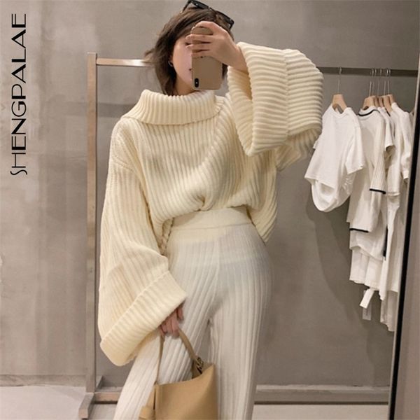 

turtleneck sweater women's sutumn large size short long sleeve solid color ffemale knitted pullover 5a844 210427, White;black