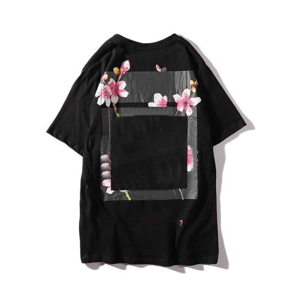 

2021 t shirt summer couple casual cherry blossom short-sleeved all-match student fashion tshirts 0f, White