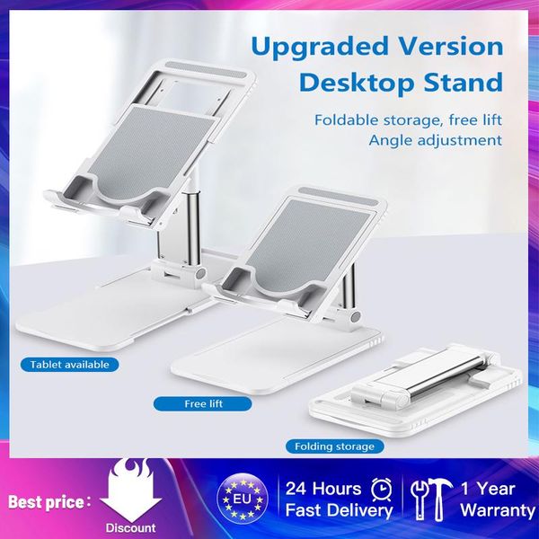 

cell phone mounts & holders universal creative aluminum alloy stand foldable lift anti-slip deskbracket adjustable mobile holder