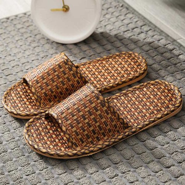 

women flax slippers sandals summer home slipper female open toe linen slides flip flops indoor shoes qq350 210625, Black
