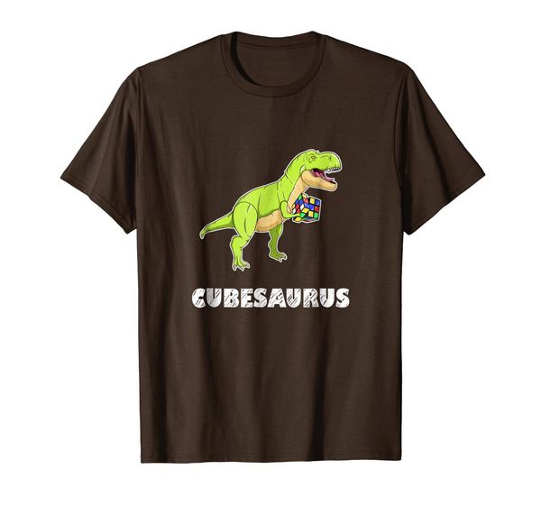 

cubesaurus - rubik cube dinosaur riddle t shirt men women, White;black