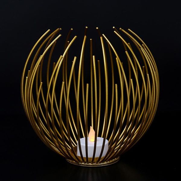 

candle holders nordic style metal candlestick with led flameless battery operated
