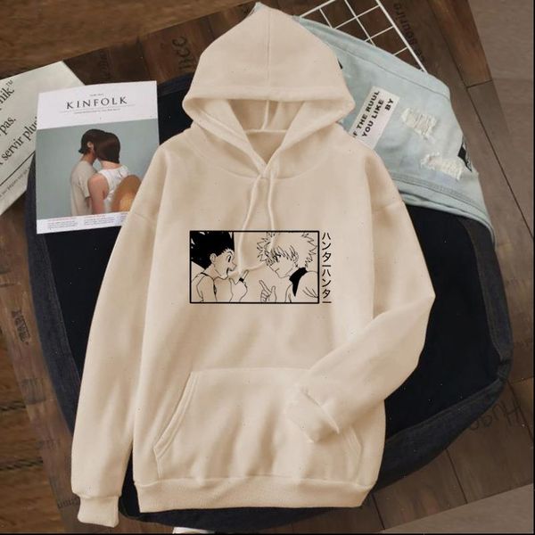 

janpanese anime hunter x women hoodie teen girls autumn clothing killua zoldyck gon hooded sweatshirt kawaii, Black
