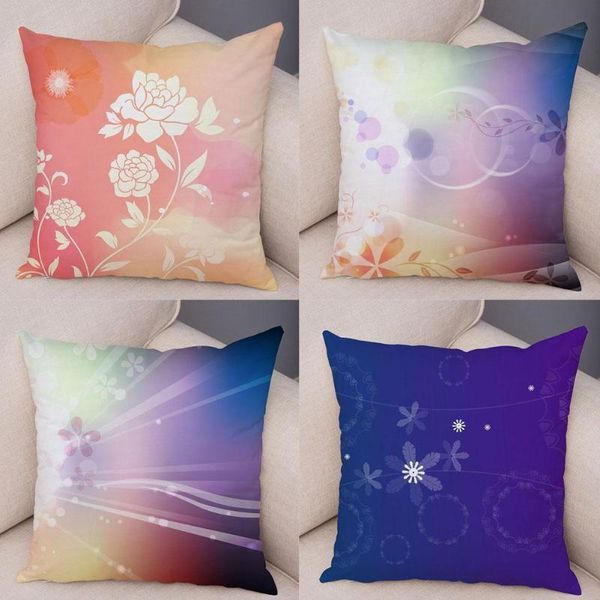 

pillow case nordic style flower soft plush cushion cover european floral art for sofa home car simple geometry pillowcase