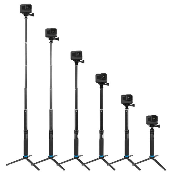 Monopés Handheld Liga de Alumínio Selfie Stick Suporte para Telefone+Tripé para Insta360 One X Gopro Hero 8 7 6 5 4 Session 3+Max Acessórios