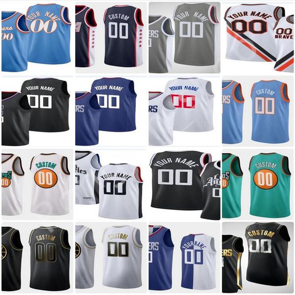 

2021-22 mens printed 75th anniversary diamond basketball kawhi leonard paul george terance garrett mann temple jerseys, Black;red