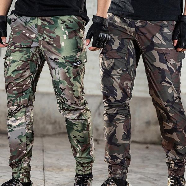 

men's pants summer military cargo pant breathable quick dry thin waterproof long camouflage tactical for outdoor hiking sports trouser, Black