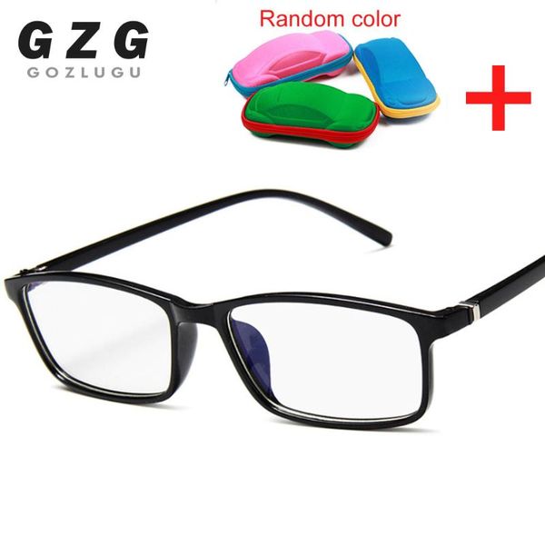 

fashion sunglasses frames 2021 anti blue light glasses frame women eye protection radiation eyeglasses men rays no degree flat, Black