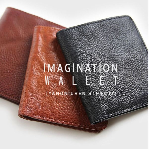 

wallets genuine leather men retro handmade small purse cow brand designer minimalist wallet portomonee, Red;black
