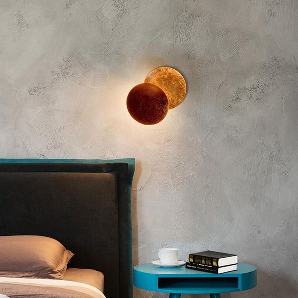 

vintage loft crystal wall lamp luminaria light gooseneck mirror corridor aisle cabecero de cama