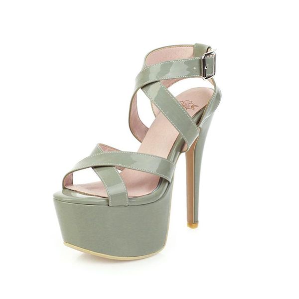 

dress shoes summer 2021 thin heel super high waterproof platform 33-48 size buckle sandals for women, Black