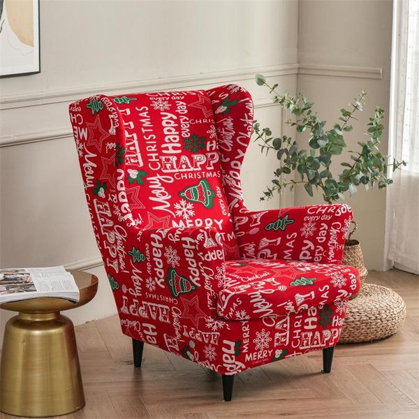 

chair covers christmas wing cover stretch spandex armchair modern removable relax sofa slipcovers with seat cushion