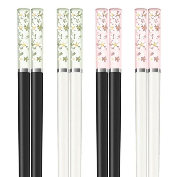 

kitchen cooking frying chopsticks 9.5 inches, metal reusable sakura premium japan chopstick anti-slip chop sticks