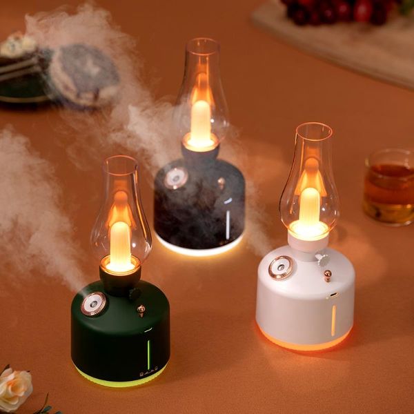 

humidifiers retro kerosene light humidifier time 1200mah essential oil diffuser adjustable night