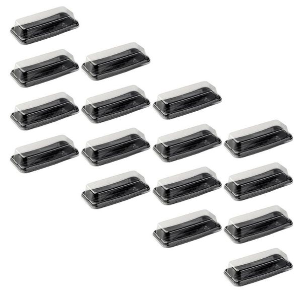 

gift wrap 16pcs bread pastry boxes mousse packing dessert holders (black)