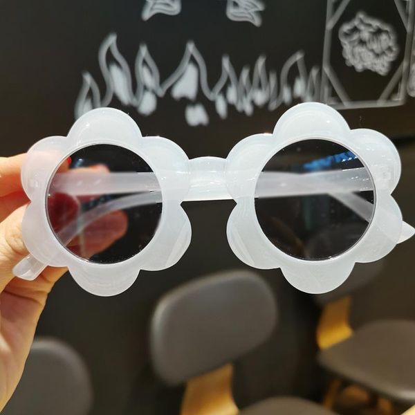 

sunglasses vintage children kids pink shades round glasses baby fashion cute flower sun boys girls eyewear oculos 2022, Blue