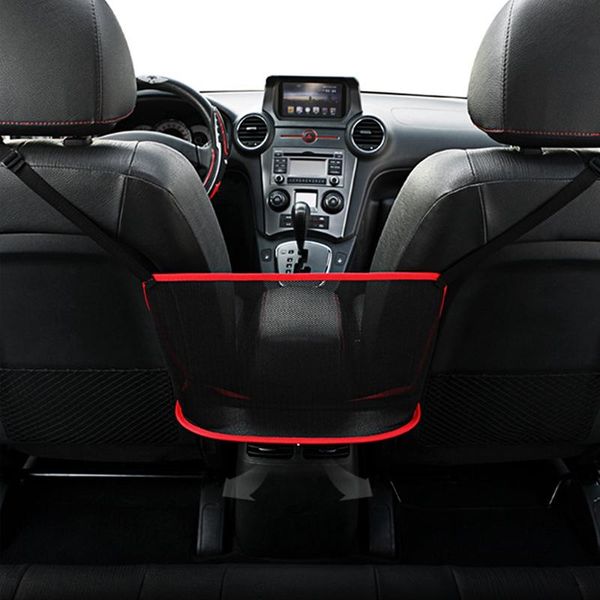 

car organizer bag net pocket large capacity handbag holder interior decoration seat storage mesh auto back box