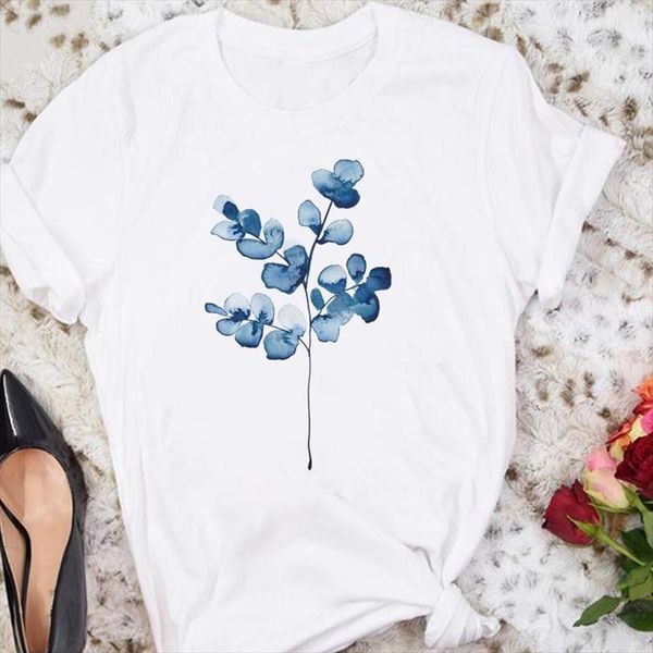 

and women cartoon short sleeve mens t shirt watercolor plant cute summer female fashion clothes graphic lady print tee, White;black