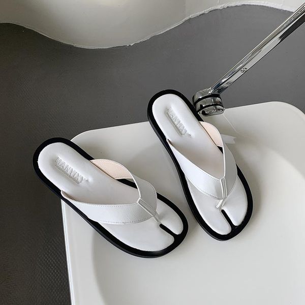 

slippers ladies flat flip flops women slides beach shoes non-slip, Black
