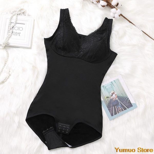 

belts 2021plus size women's slimming underwear bodysuit body shaper waist shapewear bodysuits hook corset with velvet girdles women, Black;brown