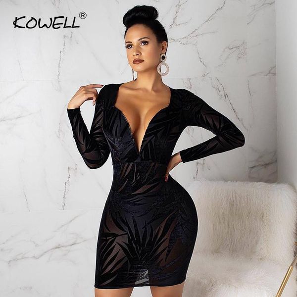 

casual dresses perspective long sleeve black lace party dress bodycon deep v neck mini package hips club woman night, Black;gray