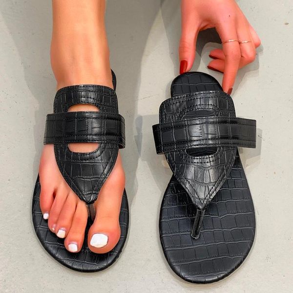 

sandals 2021 summer women shoes flat open toe outdoor slippers beach causal comfortable plus size 41, Black