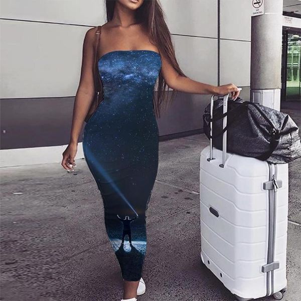 

casual dresses kyku galaxy dress women space boho universe bodycon art vestido womens clothing elegant sleeveless tunic large sizes, Black;gray