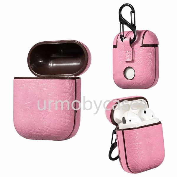 

designer leather airpod cases for airpods pro 1 2 keychain anti lost print letter m earphones protective cover