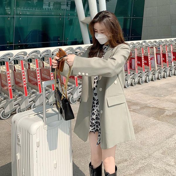 

women's suits & blazers stylish 2021 fashion korean business chic oversized fall winter jackets w115, White;black