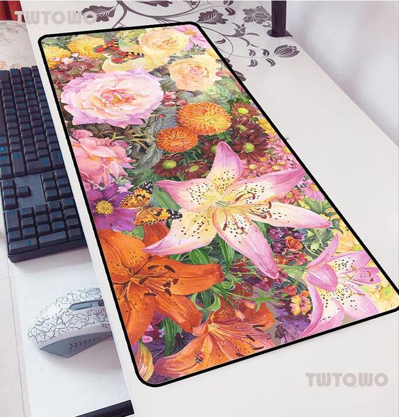 

mouse pads & wrist rests beautiful flower big promotion cool butterfly keyboard gaming high-end size for 700x300x2mm rubber mats