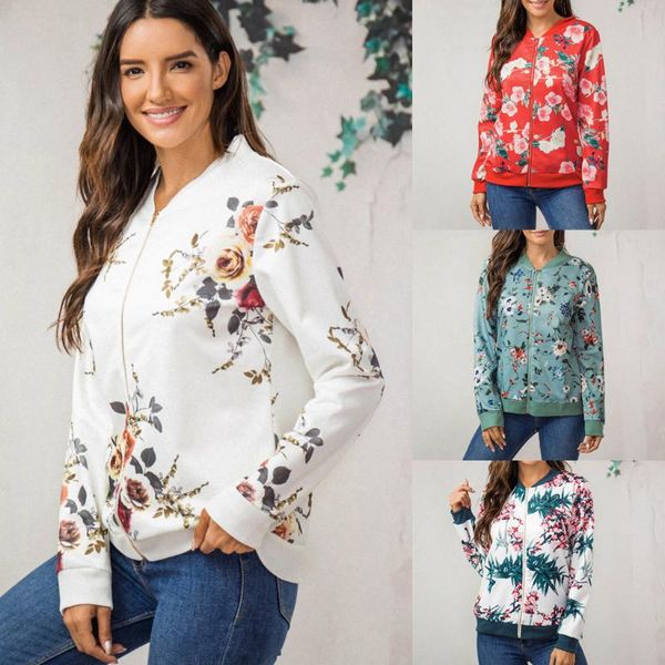 

women's jackets vinatge retro floral printing zipper up jacket for women ladies casual long sleeves coat office lady chinese style autu, Black;brown