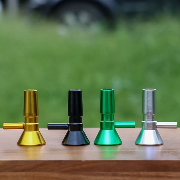 Tigela de cachimbo de água de metal comum de 14 mm Coletor de óleo Cabeça de shisha Lâminas de carvão Bongs Tigelas Funil Rig Quartzo Unha Masculino Fêmea Erva Tubo de fumar Cachimbos de água Ferramenta de liga de alumínio