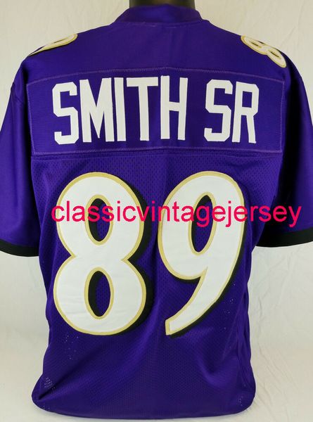 Uomo Donna Youth Steve Smith Sr. Maglia da calcio viola cucita personalizzata XS-5XL 6XL