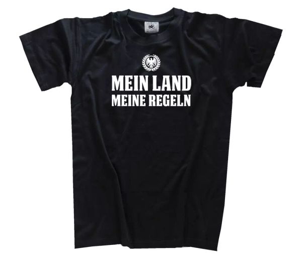 

my land - my rules eagle native germany t-shirt s-3xl, White;black