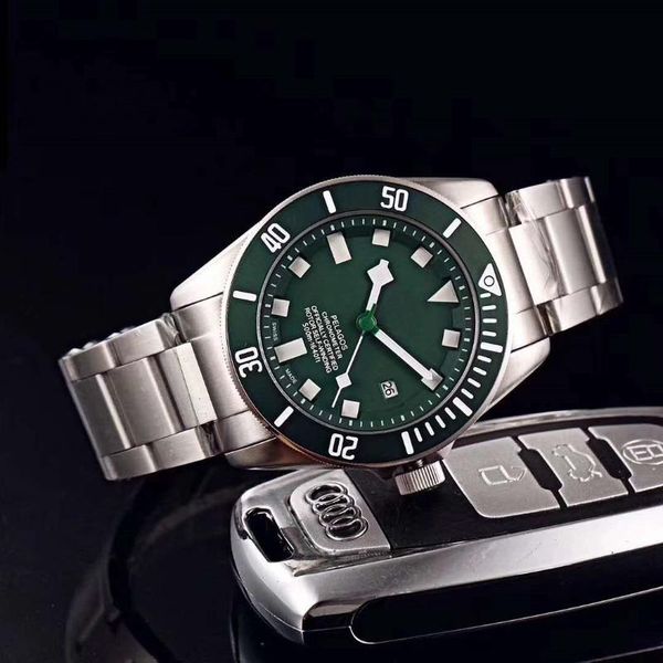 

wristwatches 2021 men's business with calendar stainless steel automatic mechanical watch luxury, Slivery;brown