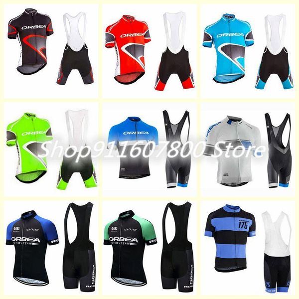 

team cycling short sleeves jersey bib shorts sets mens summer quick-dry clothing maillot mountain bike uniform racing, Black;blue