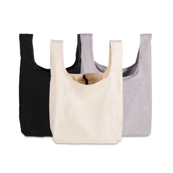 

storage bags portable shopping bag canvas cotton sundries tote lunch box washable handbag for supermarket camping