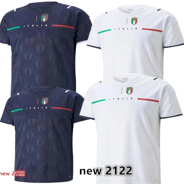 

men's t-shirts home away shirt italy chiellini insigne immobile totti pirlo belotti bonucci verratti 21 22 quality, White;black
