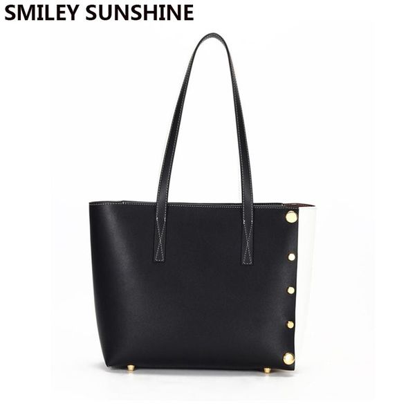 

evening bags 100% genuine leather women's shoulder bag women handbag ladies tote fashion black female large 2021